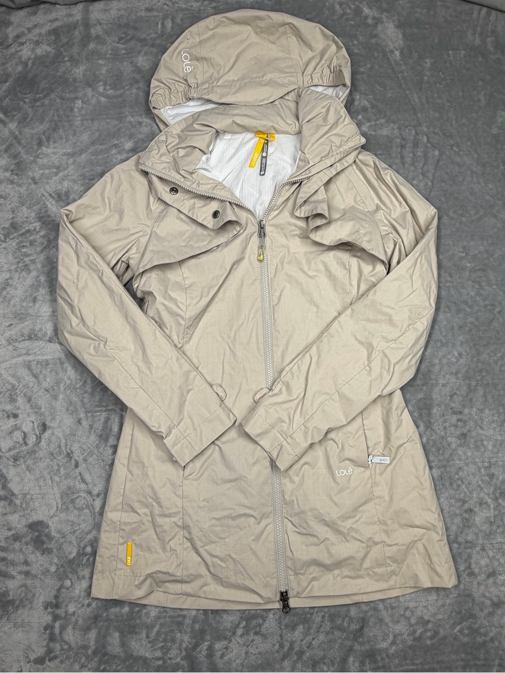 Lole Hooded Durable Water Repellent Rain Trench Coat